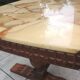 Table basse en opus de marbre vintage années 60-70