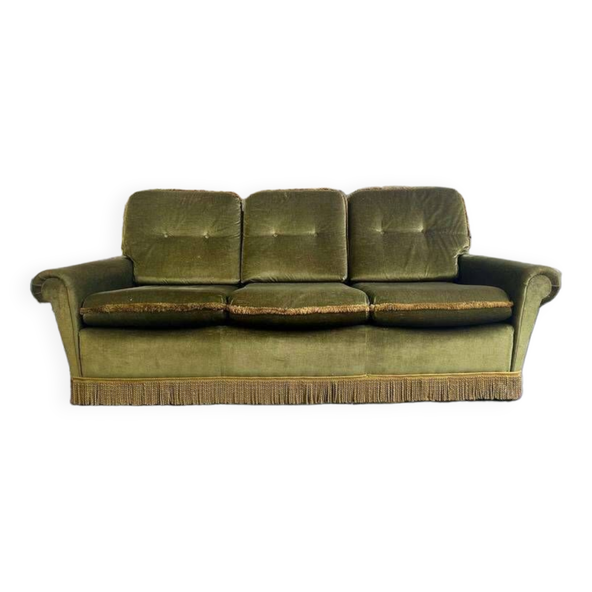Seat / vintage moss green sofa