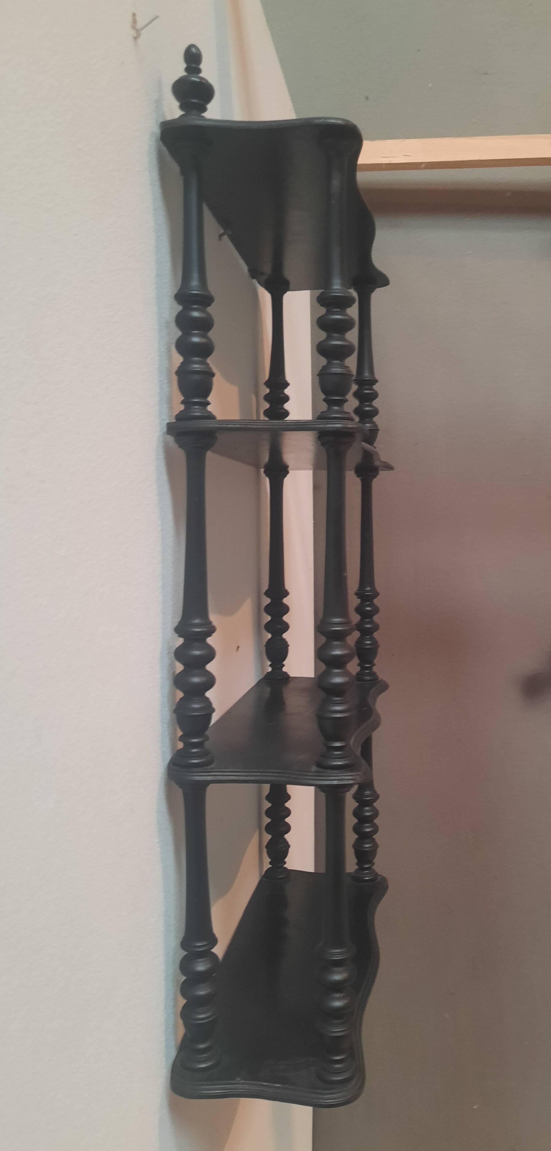 Napoleon III wall shelf in blackened wood