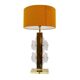 Pair of Murano glass and brass table lamps, Italy