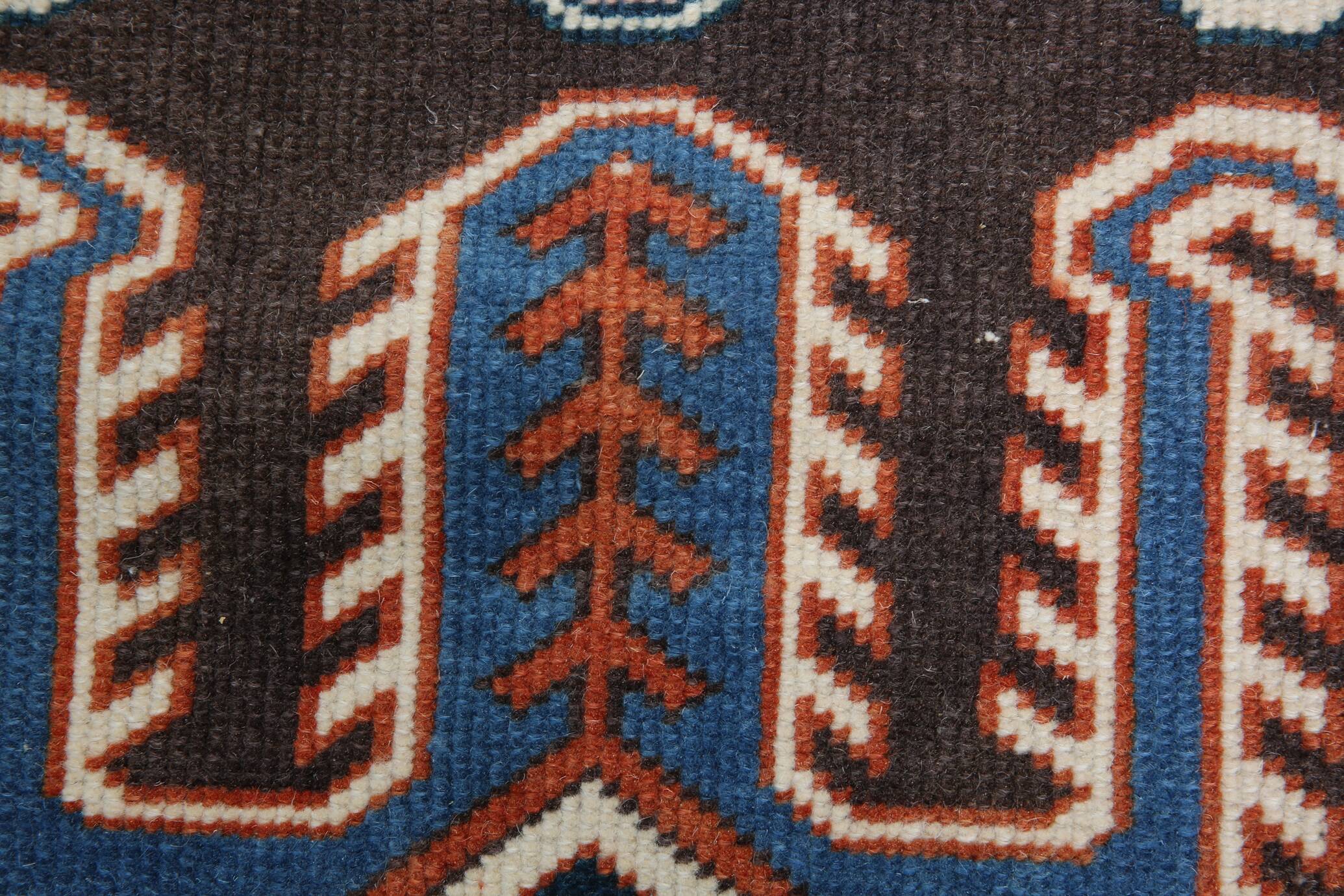 Pink & Blue Long Turkish Vintage Runner Rug, 80x398Cm