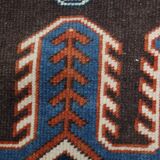 Pink & Blue Long Turkish Vintage Runner Rug, 80x398Cm