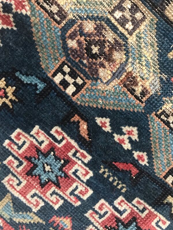 Tapis ancien caucasien chirwan 19eme fait main 105x148 cm