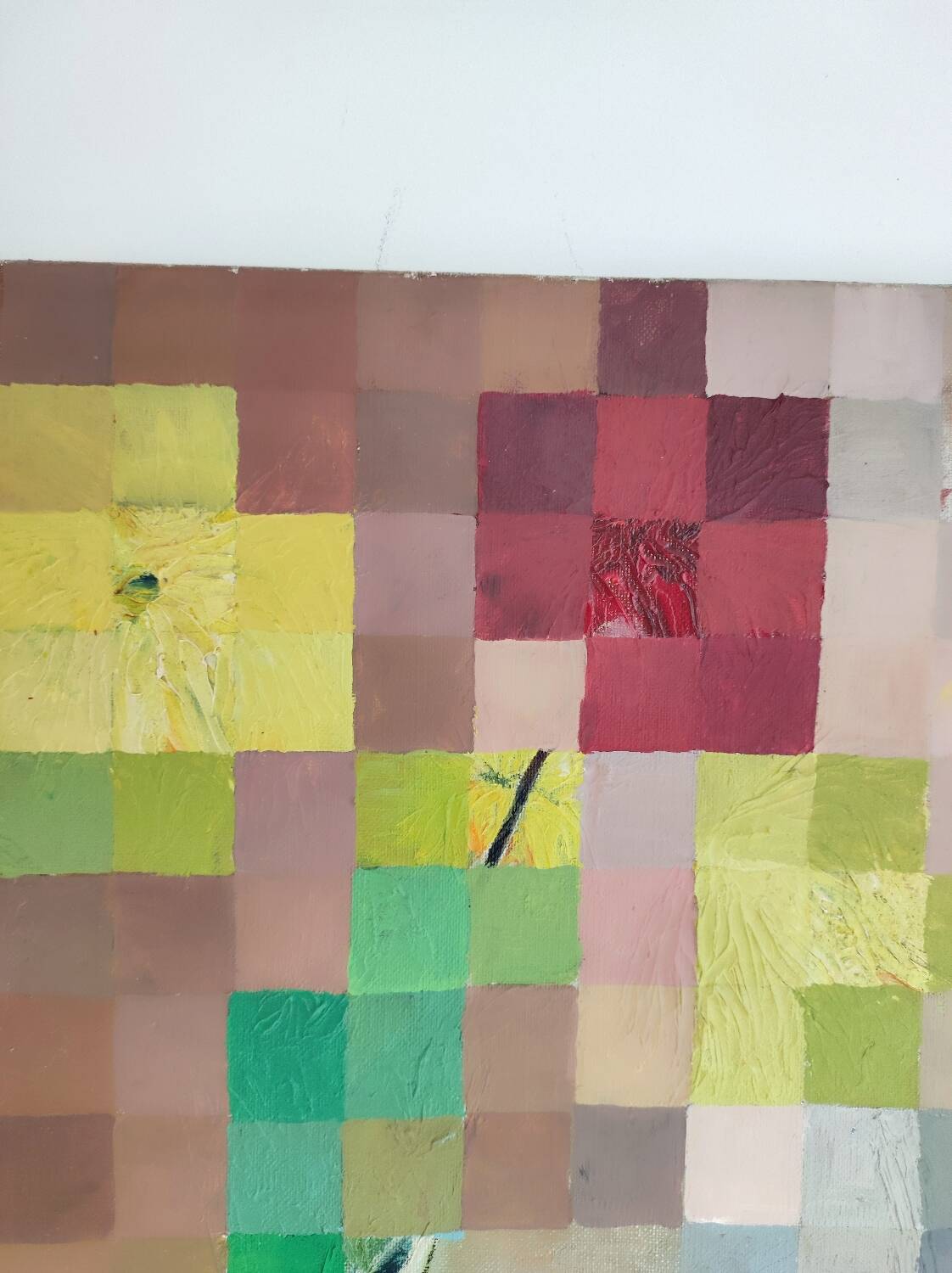 Old abstract pixel painting