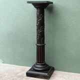 Napoleon 3 carved wooden column oak leaves
