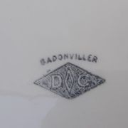 7 flat plates made of Earthenware from Badonviller DOC diam basket pattern 24 cm