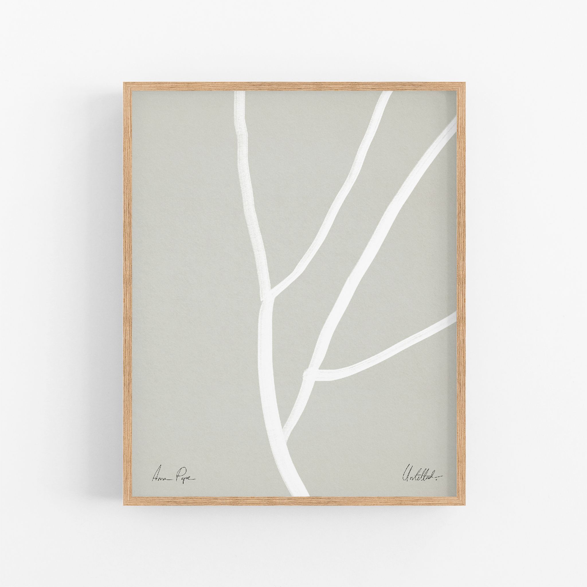 Lignes abstraites sur impression giclée grise, 50x70cm