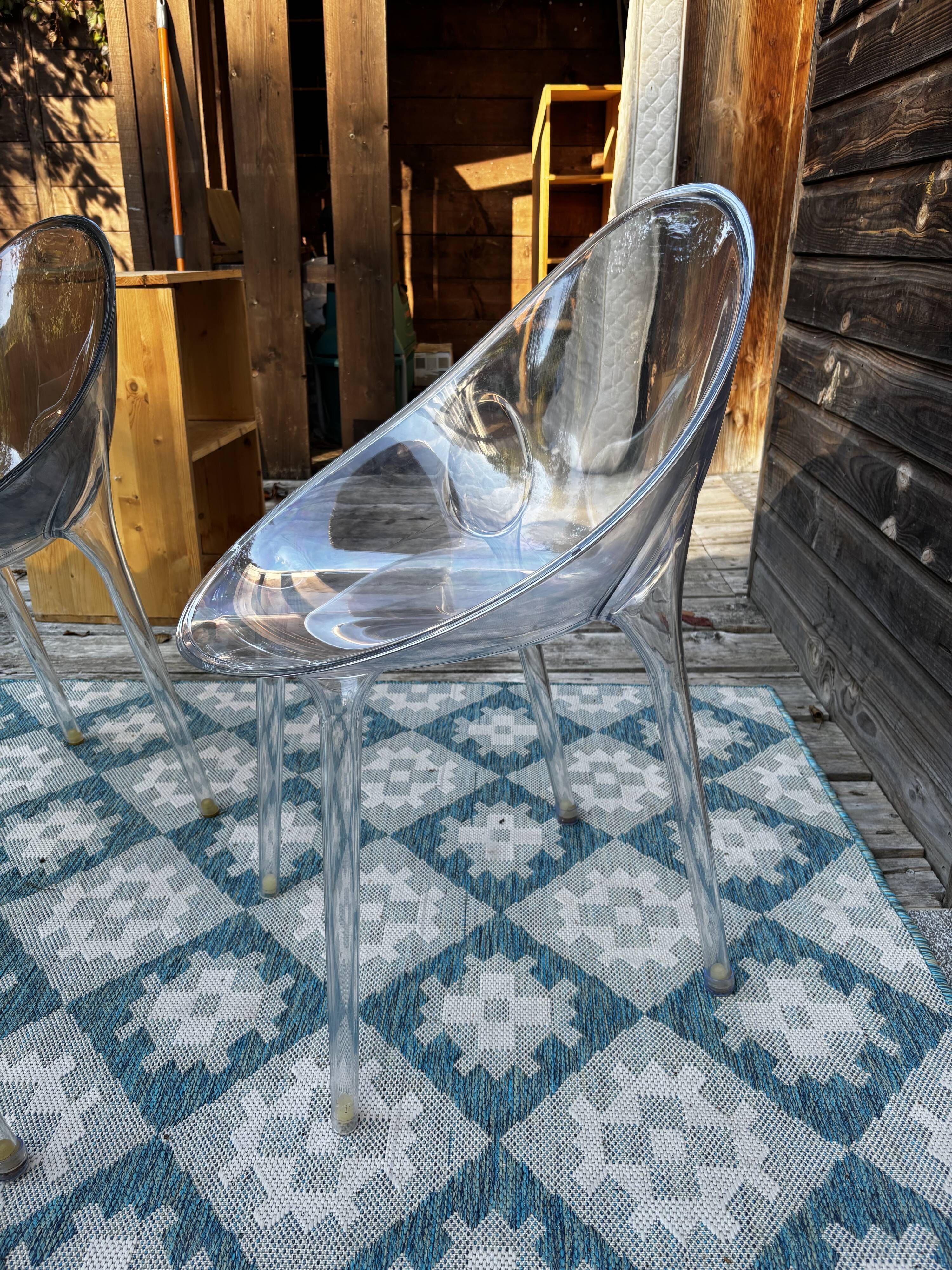 4 chaises Kartell  ‘Mr Impossible’ par Philippe Starck