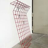 Red rope coat rack, modern German mid-century, 1960s.
