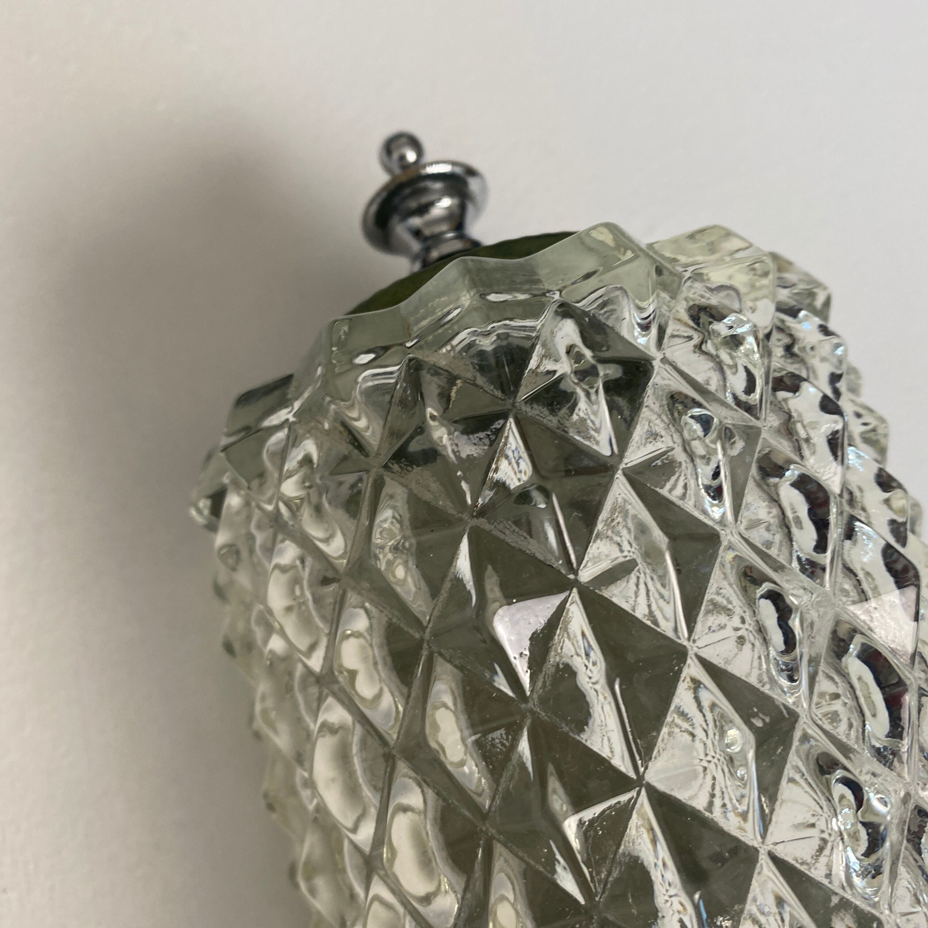Vintage molded glass wall lamp