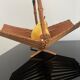 Basket in rattan and bamboo 60s