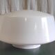 Industrial style opaline globe lampshade, mid-20th century