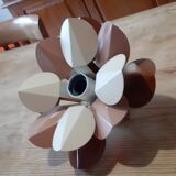 Vintage metal and chrome wall lamp " flower "