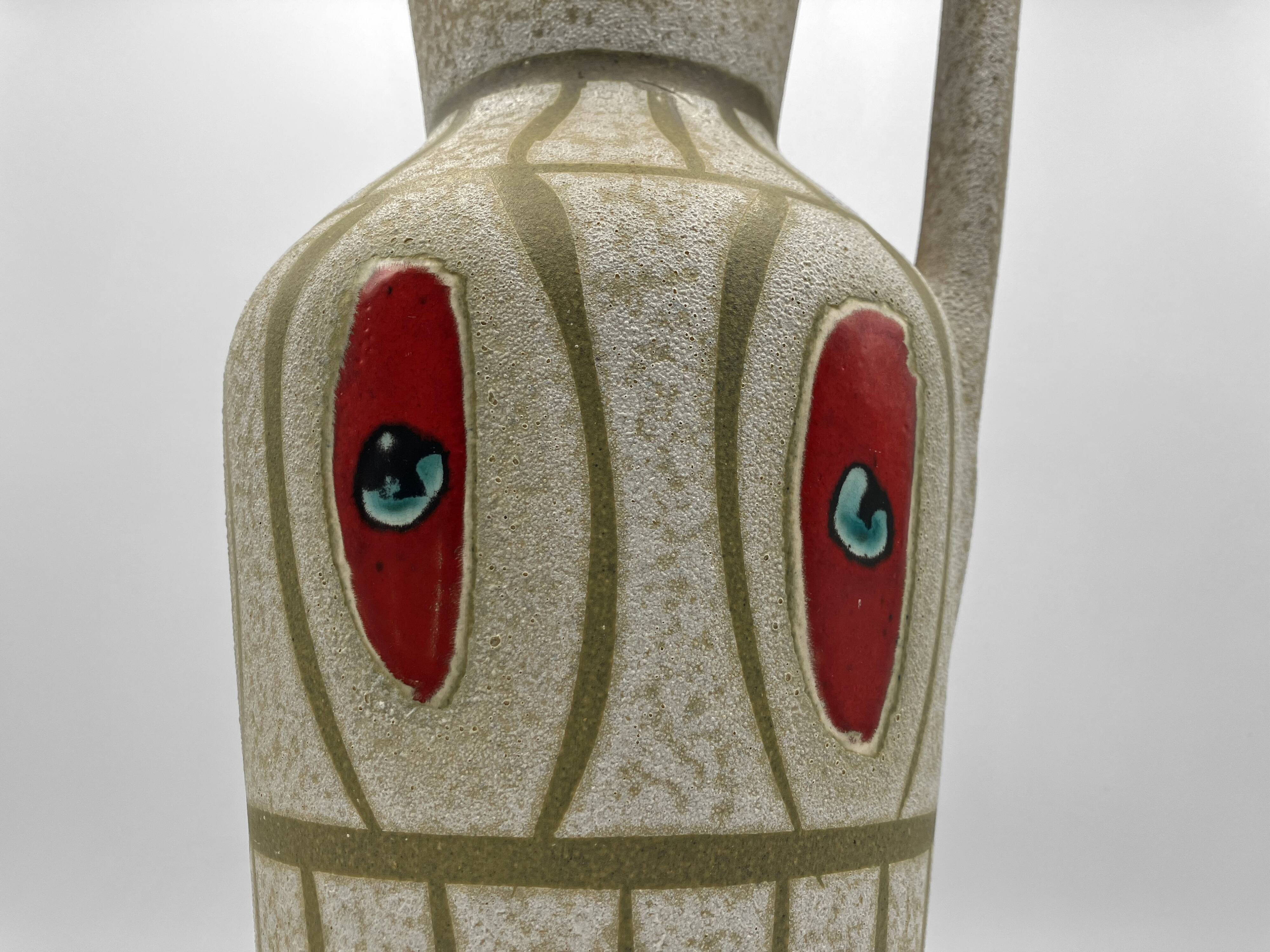 Large vase in matte and glazed ceramic • Manufacture Bay Keramik • W. Germany