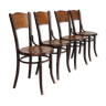 Set of four art nouveau bentwood chairs by Thonet Mundus