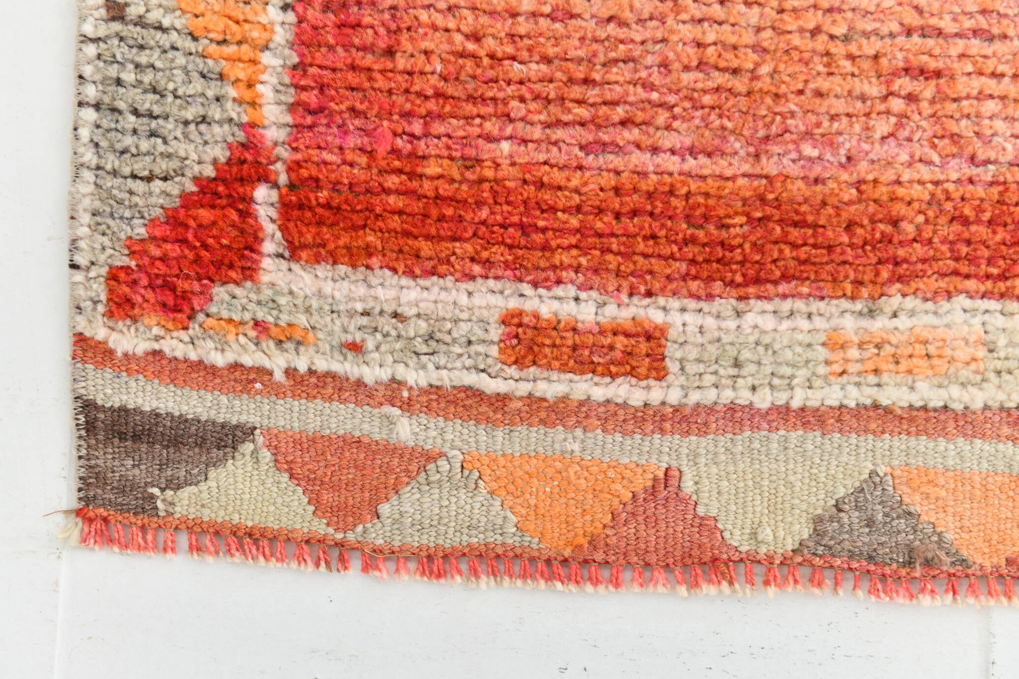 3x11 Light Pink Orientel Vintage Runner Rug, 96x333Cm