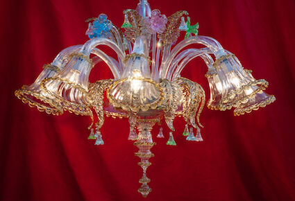 Murano glass chandelier circa 1980