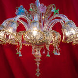 Murano glass chandelier circa 1980