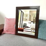 Art Deco rosewood and brass mirror