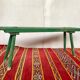 Old vintage bench in green patina fir