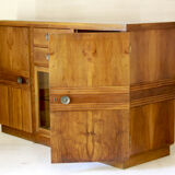 1930s walnut credenza in art deco style