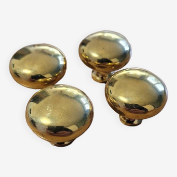 Polished brass furniture knobs 25mm