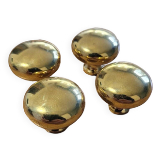 Polished brass furniture knobs 25mm