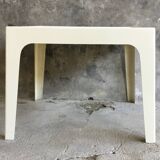 Square fiberglass dining table - space-age design 1960