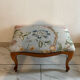 Louis XV style footstool with floral pattern