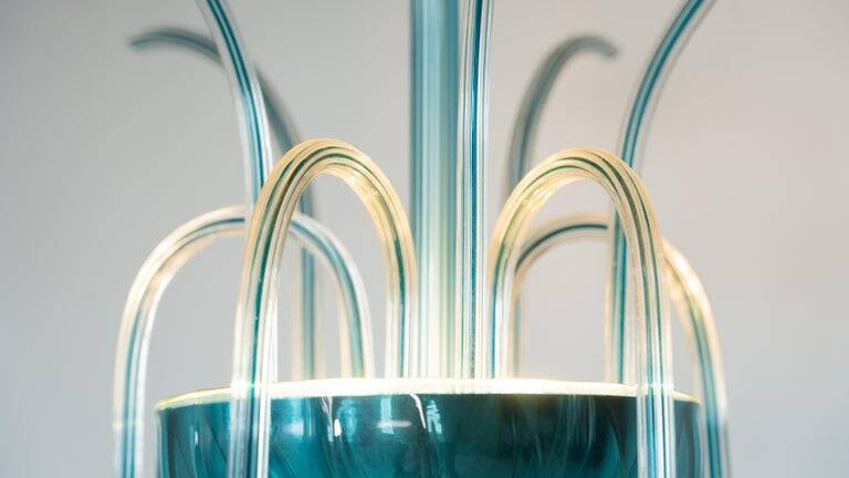 Chandelier Fontaine Murano No. 99.35 by Venini, Italy, 1975