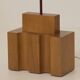 Maison Regain lamp in solid elm and its original lampshade Circa 1980