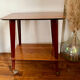 Vintage compass foot serving table 1950