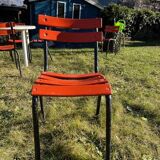 Set of 12 metal chairs