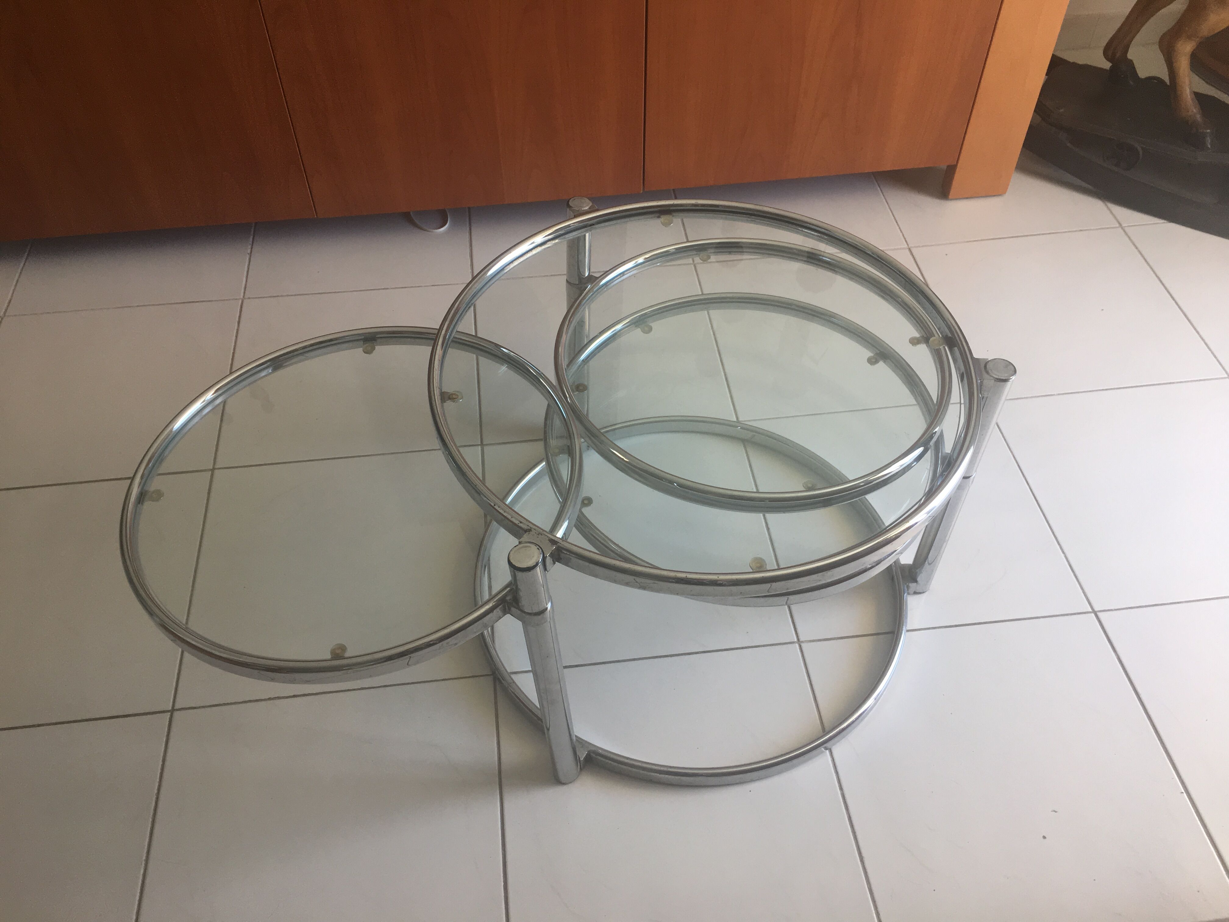 Table basse 4 plateaux vintage