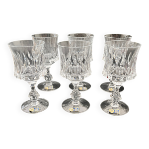 Lot de 6 verres en cristal