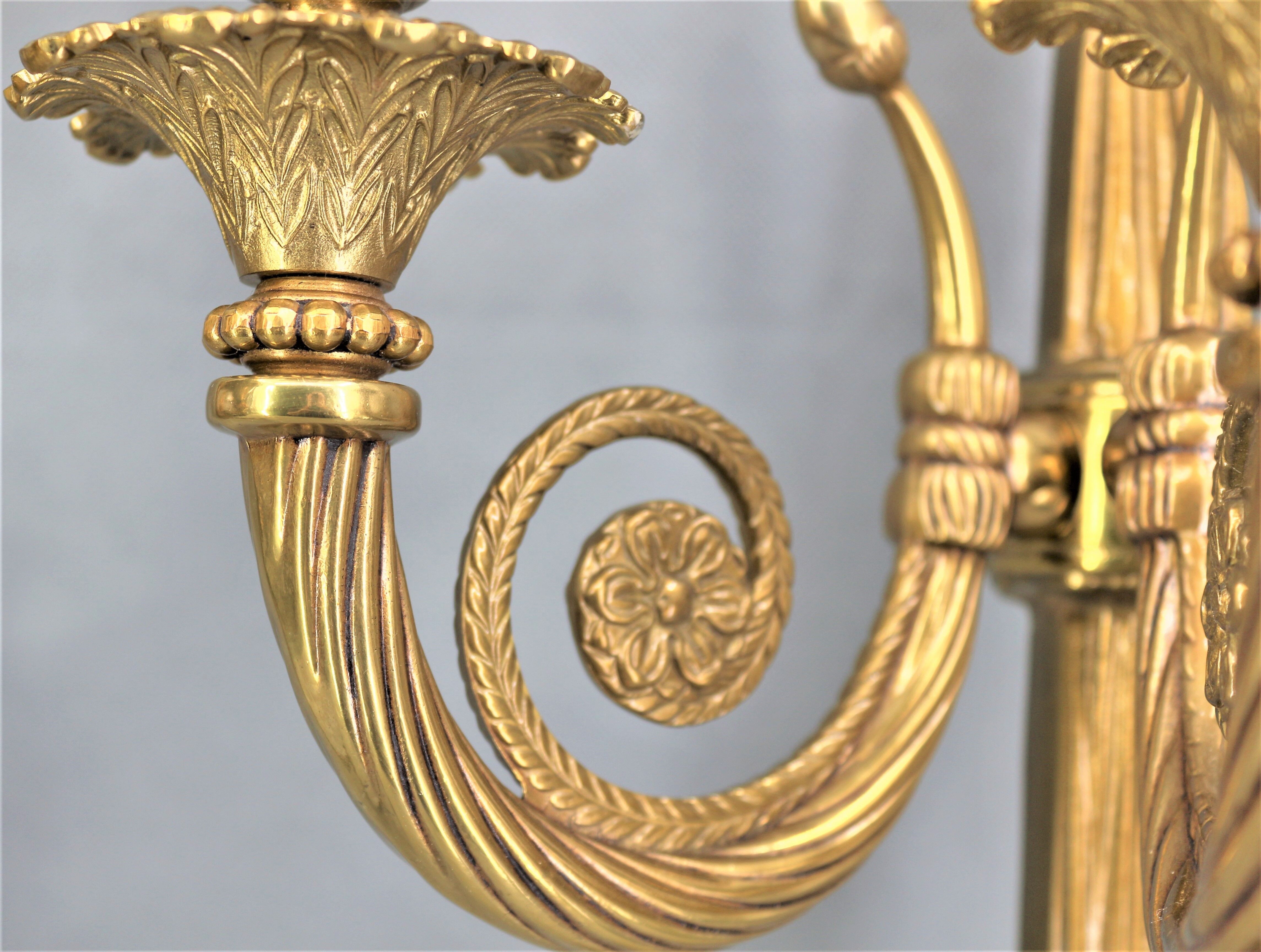 Pair of  Lucien Gau wall lamps