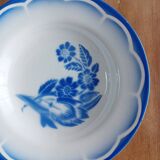 Set of 2 Sarreguemines soup plates, André