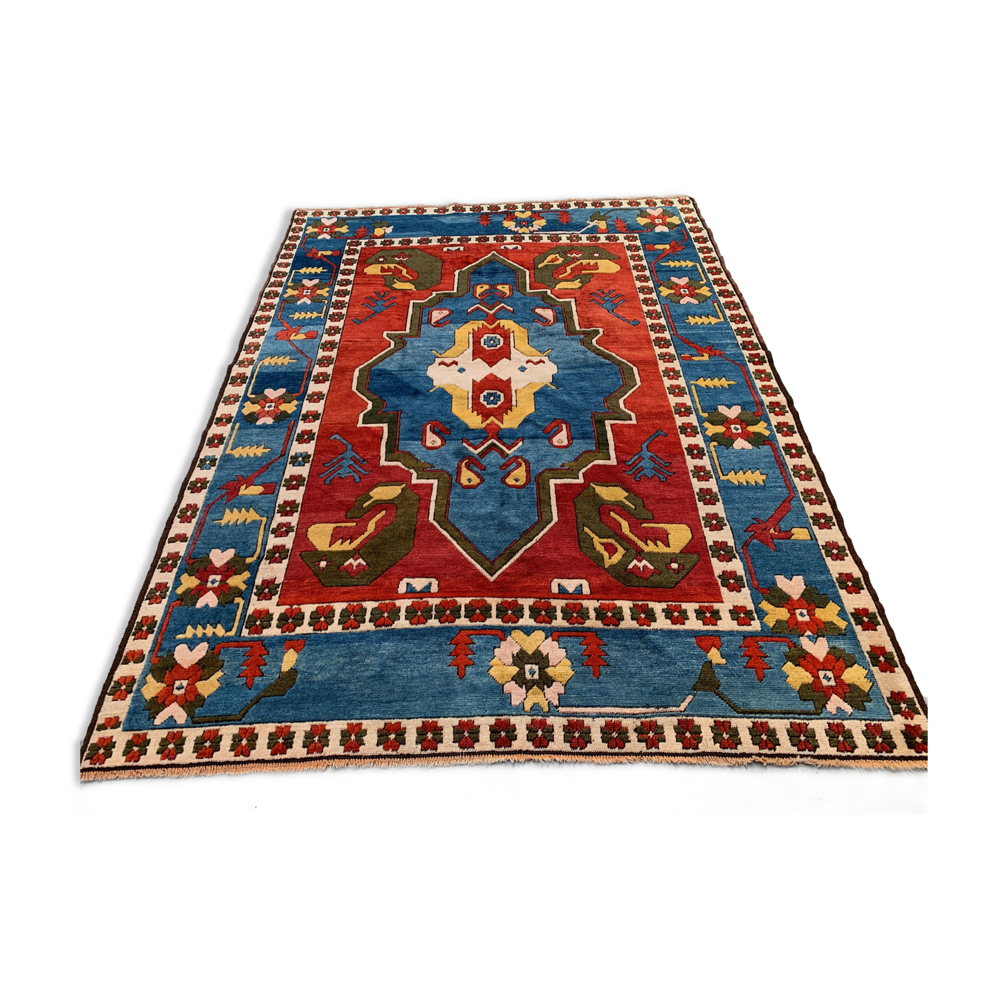 Old turkish kazak rug oriental, 306x221 cm