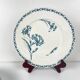 Set of 6 flat plates model "Oeillet", KG Lunéville, ironstone, 19th century