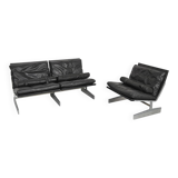 Fabricius & Kastholm Bo-Ex Set BO-562 leather sofa and BO-561 armchair 1960