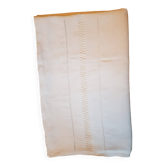 Linen sheet with openwork