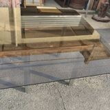 Chrome and steel table