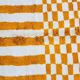 Orange Berber rug made of pure wool, handmade, 150/250 cm.