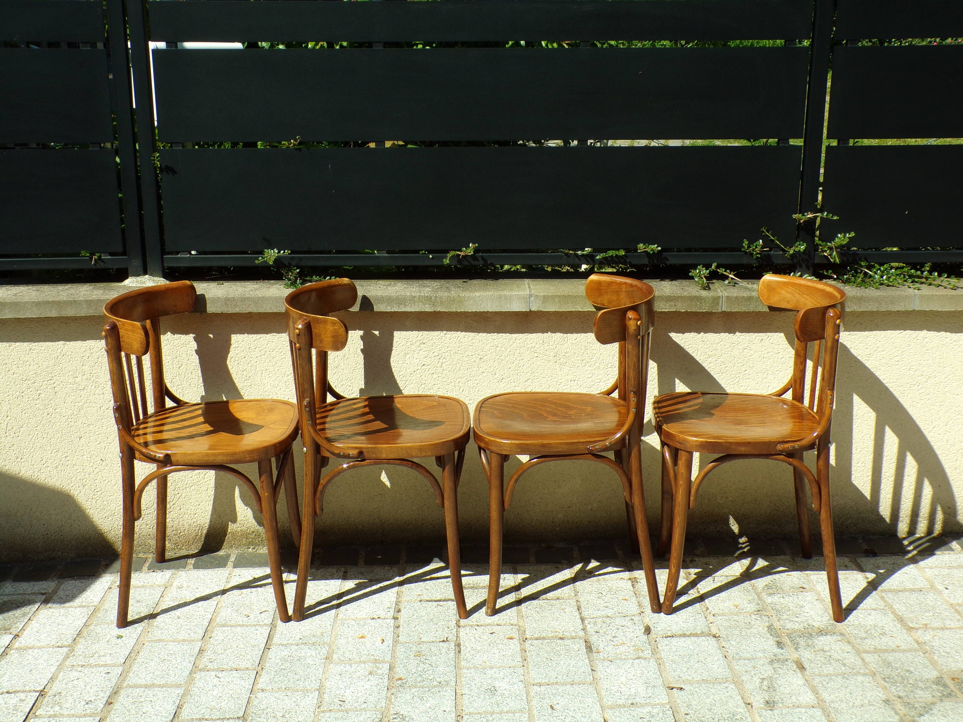 Set of 4 vintage bistro chairs