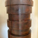 Massive brutalist wooden stool