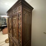 Spanish Renaissance wardrobe inspired by Byzantine polychrome wood with gold gilding