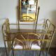 Complete dressing table, golden and vintage