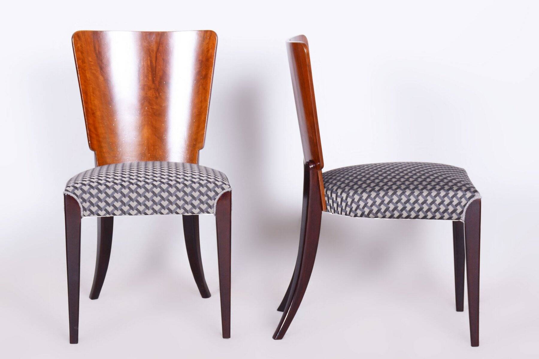 Art Deco Chairs in Beech attributed to Jindřich Halabala for Up Závody, Czechia, 1930s, Set of 4