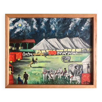 Waldo peirce 1884-1970, after. oil on panel.