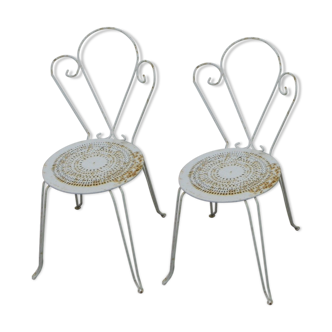 Old garden chairs,  wrought iron furniture 1950
